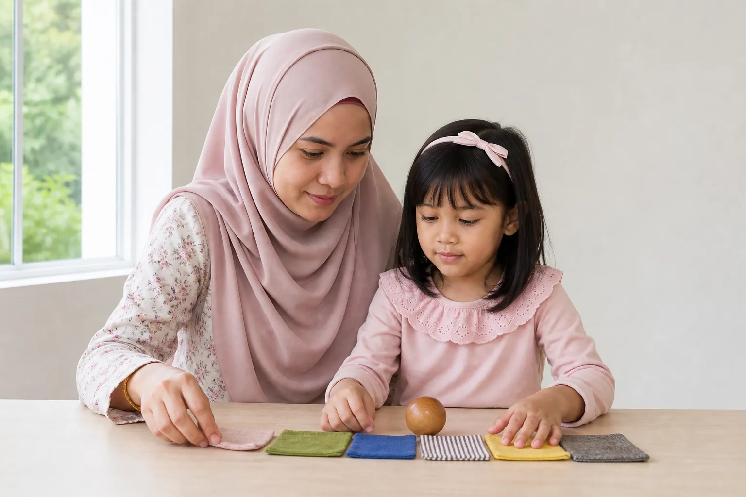 Kanak-kanak Malaysia melakukan aktiviti harian yang praktikal
