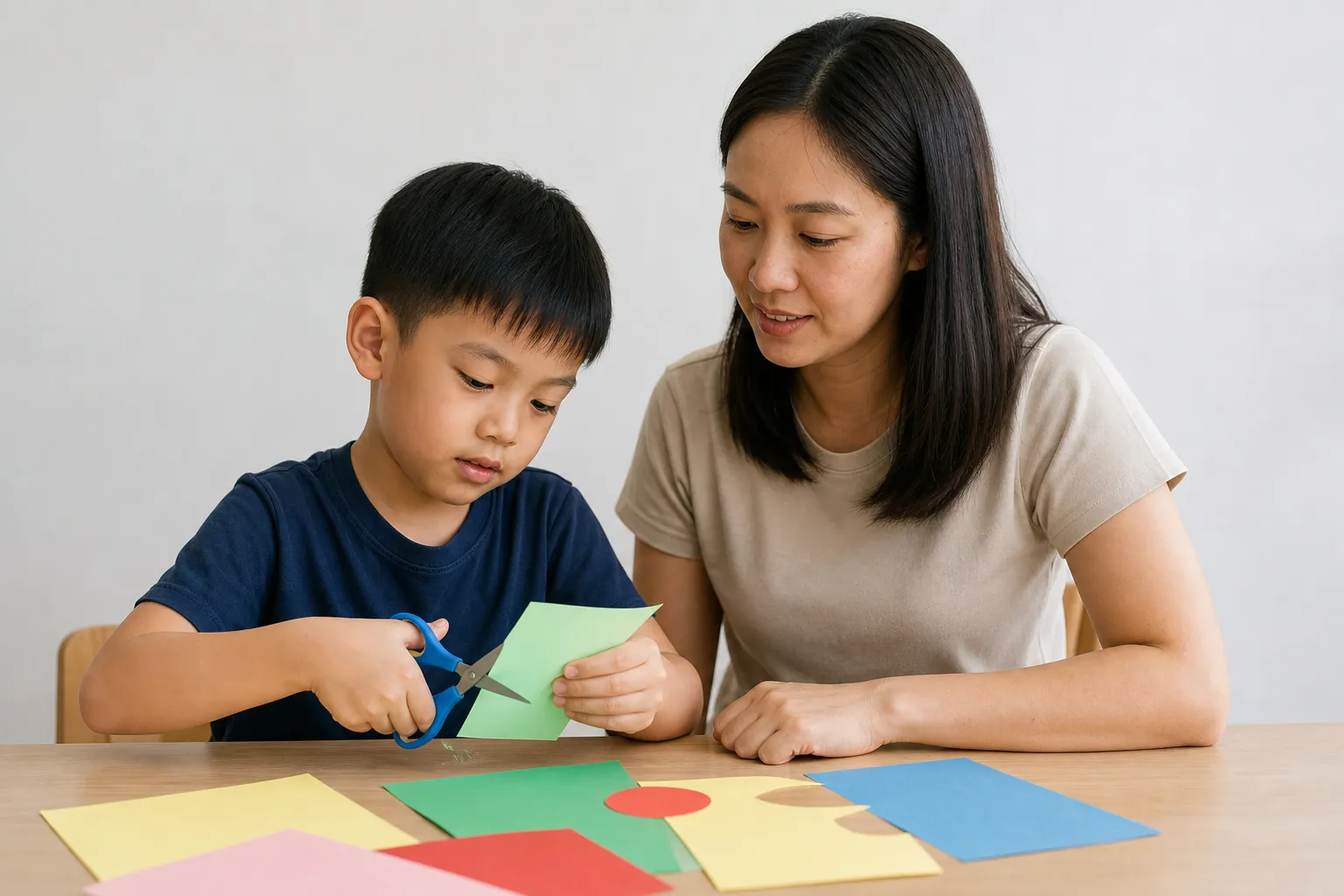 A Malaysian pupil taking part in a classroom activity